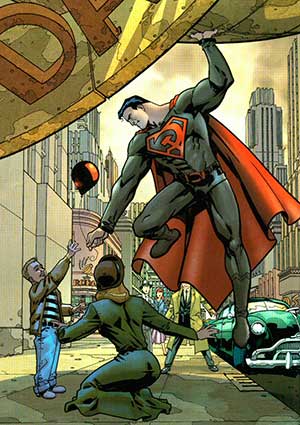 Foto Supermán salvando a un niño